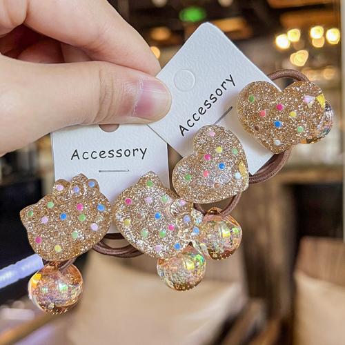 Ponytail Holder, Acrylic, fashion jewelry, more colors for choice, Sold By Pair