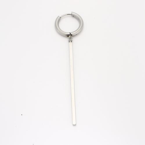 Boucle d'oreille goutte inox, Acier inoxydable 304, bijoux de mode & pour femme, couleur originale, 71x17mm, Vendu par PC