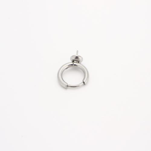 Stainless Steel Hoop Earring Component, 304 Stainless Steel, DIY, original color, 12x2mm, Sold By PC