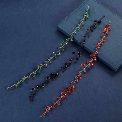 Bridal Hair Flowers, Tibetan Style, with Glass Rhinestone & brass wire, handmade, fashion jewelry & for woman, more colors for choice, 300x20x10mm, Sold By PC