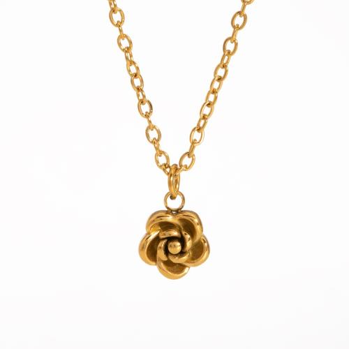 Fashion Stainless Steel Jewelry Sets, 304 Stainless Steel, Flower, real gold plated, fashion jewelry & different styles for choice & for woman, Sold By PC