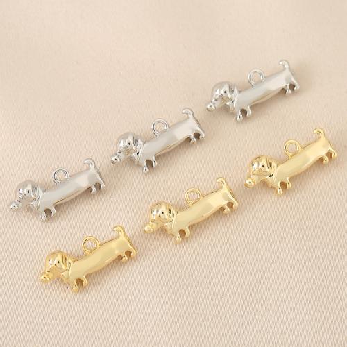 Brass Jewelry Pendants, Dog, plated, DIY, more colors for choice, nickel, lead & cadmium free, 10PCs/Bag, Sold By Bag