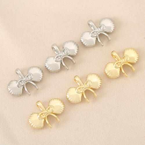 Brass Jewelry Pendants, Bowknot, plated, DIY, more colors for choice, nickel, lead & cadmium free, 10PCs/Bag, Sold By Bag