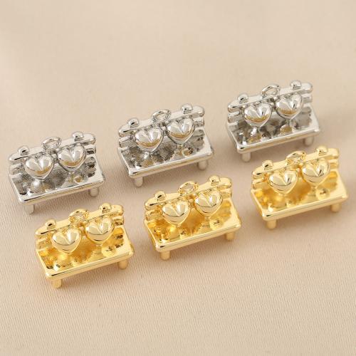Brass Jewelry Pendants, plated, DIY, more colors for choice, nickel, lead & cadmium free, 10PCs/Bag, Sold By Bag