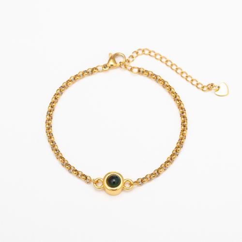 Messing Miniatur Projection Armband, goldfarben plattiert, Modeschmuck & unisex, Länge:ca. 7 ZollInch, verkauft von PC
