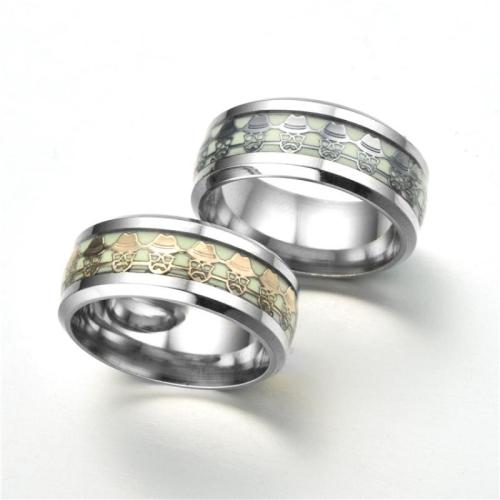 acero inoxidable 304 anillo, chapado, unisexo & diverso tamaño para la opción & luminoso, más colores para la opción, tamaño:6-13, Vendido por UD