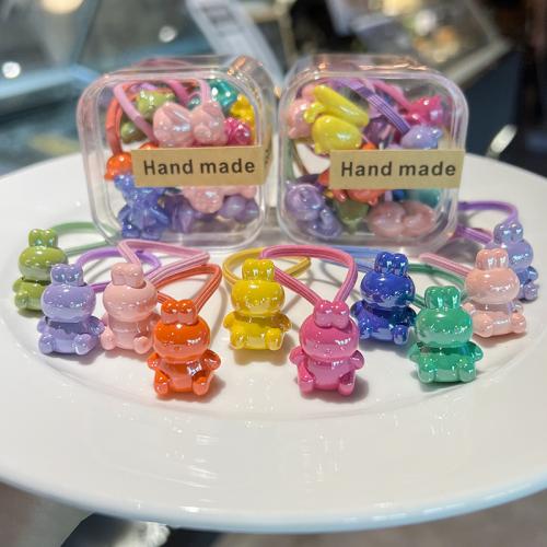 Ponytail Holder, Acrylic, with Nylon, fashion jewelry, more colors for choice, 10PCs/Set, Sold By Set