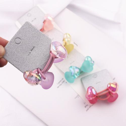 Ponytail Holder, Acrylic, fashion jewelry, more colors for choice, Sold By Pair