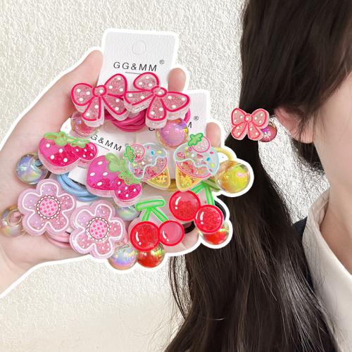 Ponytail Holder, Acrylic, fashion jewelry, more colors for choice, Sold By Pair
