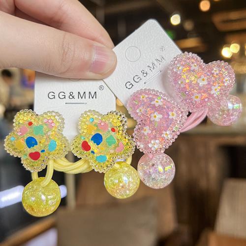 Ponytail Holder, Acrylic, fashion jewelry, more colors for choice, Sold By Pair