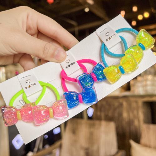 Ponytail Holder, Acrylic, fashion jewelry, more colors for choice, Sold By Pair