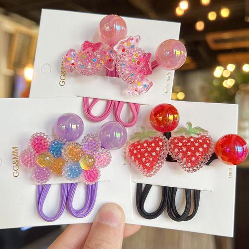 Ponytail Holder, Acrylic, fashion jewelry, more colors for choice, Sold By Pair