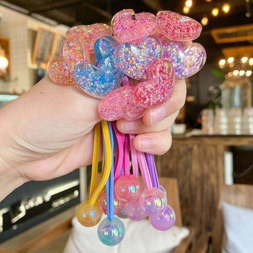 Ponytail Holder, Acrylic, fashion jewelry, more colors for choice, Sold By Pair