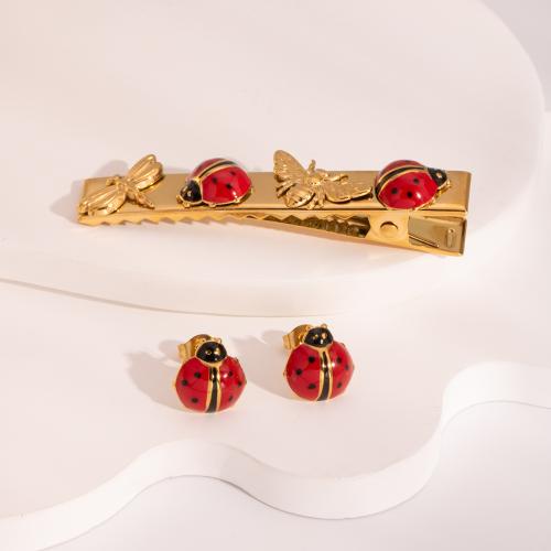 Emaille Edelstahl Schmuck Set, 304 Edelstahl, Modeschmuck, keine, verkauft von Paar