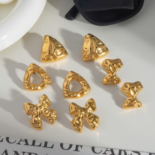 Pendientes de Acero Inoxidable, acero inoxidable 304, Joyería, dorado, Vendido por Par