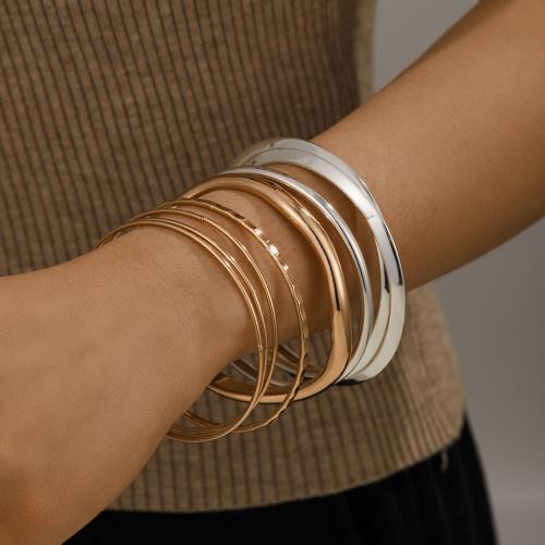 Bijoux de bracelet en alliage de zinc, bijoux de mode, plus de couleurs à choisir, 7PC/fixé, Vendu par fixé