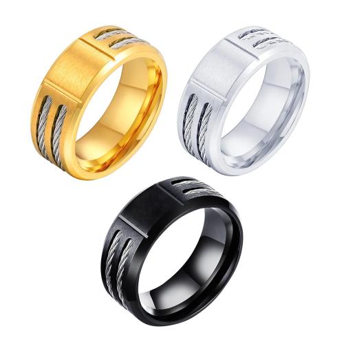 Stainless Steel Finger Ring, 304 Stainless Steel, plated, different size for choice & different designs for choice & for man, more colors for choice, Sold By PC