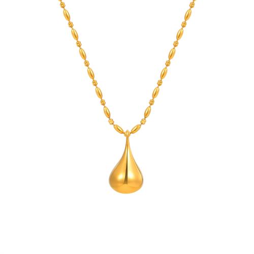 Stainless Steel Jewelry Necklace, 304 Stainless Steel, 18K gold plated, fashion jewelry & for woman, Sold By PC