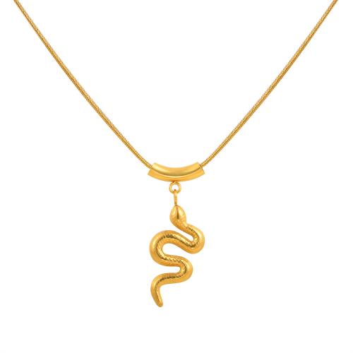 Stainless Steel Jewelry Necklace, 304 Stainless Steel, 18K gold plated, fashion jewelry & for woman, Sold By PC