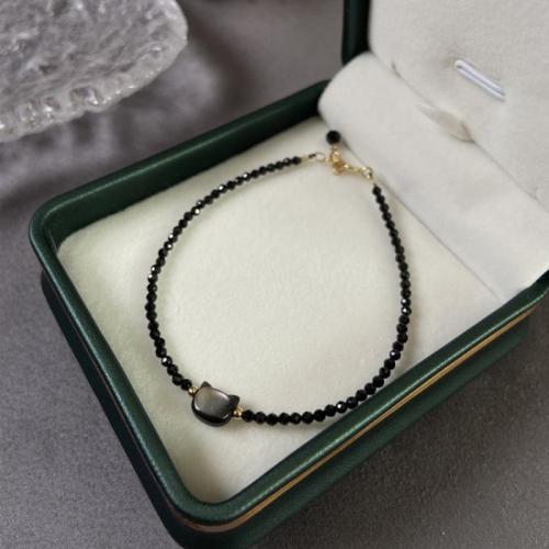 Gemstone Bracelets, Spinel, plated, fashion jewelry, mixed colors, Length17.5cm+5cm, Sold By PC