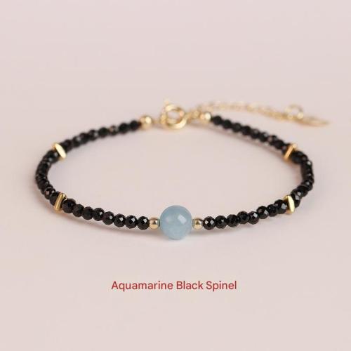 Quarz Armbänder, Natürlicher Quarz, plattiert, Modeschmuck, gemischte Farben, Length16cm+5cm, verkauft von PC