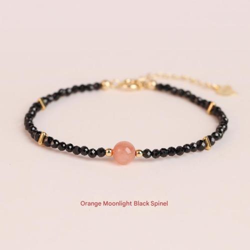 Quarz Armbänder, Natürlicher Quarz, plattiert, Modeschmuck, gemischte Farben, Length16cm+5cm, verkauft von PC