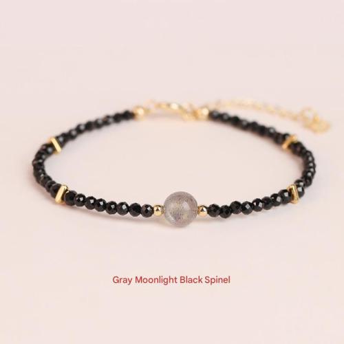 Quarz Armbänder, Natürlicher Quarz, plattiert, Modeschmuck, gemischte Farben, Length16cm+5cm, verkauft von PC