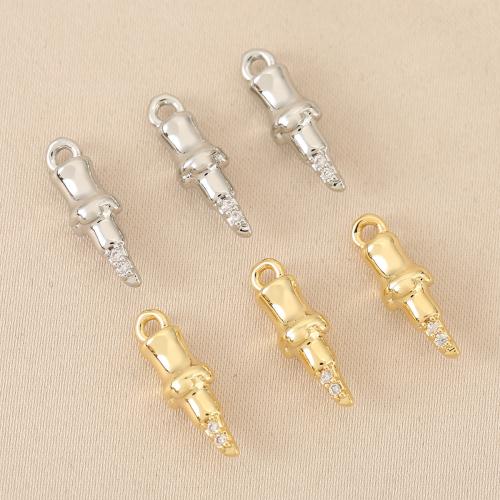 Cubic Zirconia Micro Pave Brass Pendant, Plier, plated, DIY & micro pave cubic zirconia, more colors for choice, nickel, lead & cadmium free, 10PCs/Bag, Sold By Bag