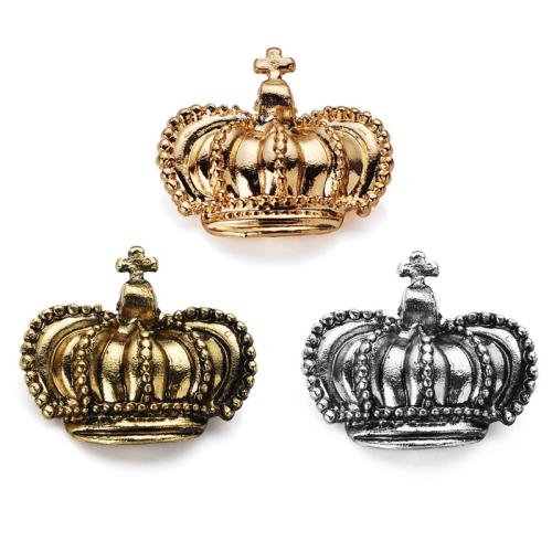 Tibetan Style Brooches, Crown, plated, vintage & Unisex, more colors for choice, 25x20mm, Sold By PC