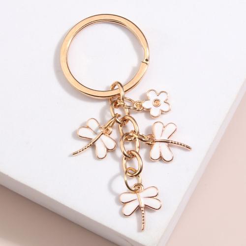Llaveros, aleación de zinc, chapado en color dorado, unisexo & diferentes estilos para la opción & esmalte & con diamantes de imitación, 100x30mm, Vendido por UD