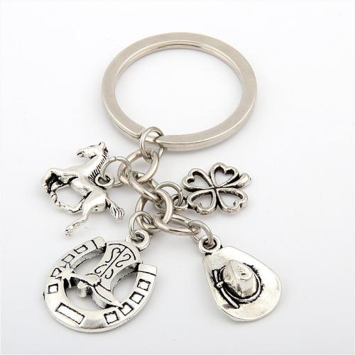 Llaveros, aleación de zinc, chapado, Joyería & unisexo, 90x30mm, Vendido por UD