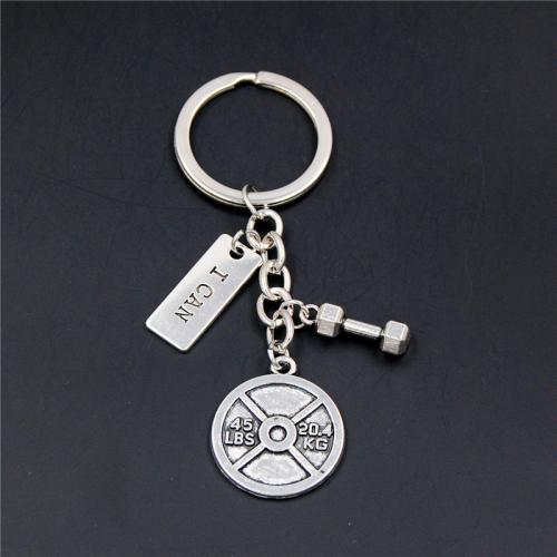 Porte-clés, alliage de zinc, Placage, unisexe & styles différents pour le choix & avec le motif de lettre, key clasp length 30-80mm, Vendu par PC