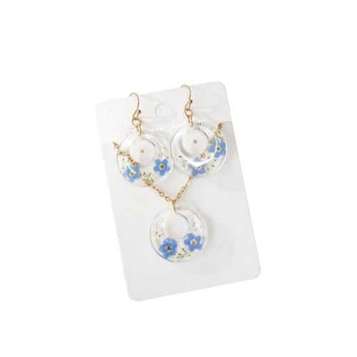Resin Jewelry Set, with Dried Flower & 304 Stainless Steel, epoxy gel, different styles for choice & for woman, Sold By PC