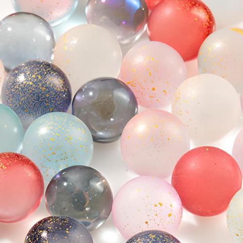 Plattierte Lampwork Perlen, rund, DIY & verschiedene Größen vorhanden & kein Loch & satiniert, gemischte Farben, 100PCs/Tasche, verkauft von Tasche