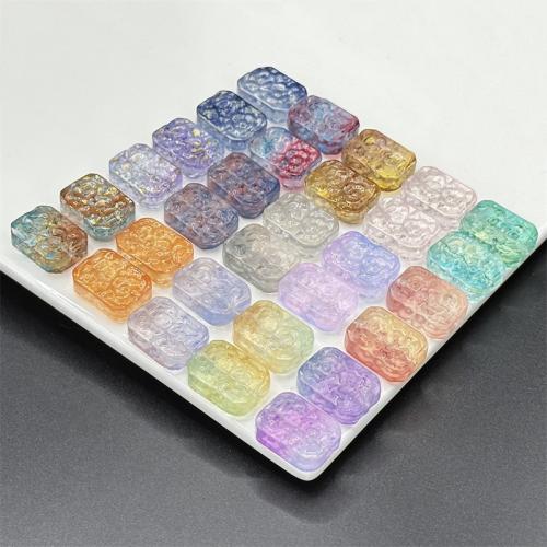 Perles murano plaquées, chalumeau, rectangle, Placage, DIY, plus de couleurs à choisir, 13x23mm, 100PC/sac, Vendu par sac