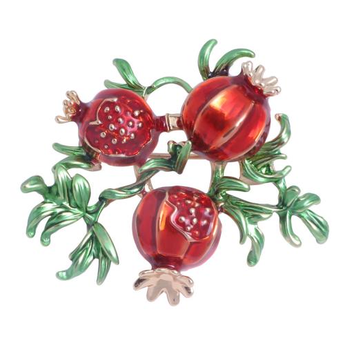 Tibetan Style Brooches, Garnet, fashion jewelry & for woman & enamel, red, 40x50mm, Sold By PC