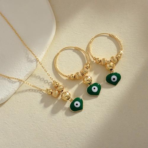 Evil Eye Schmuck-Set, Messing, plattiert, Modeschmuck & für Frau & Emaille, keine, verkauft von setzen