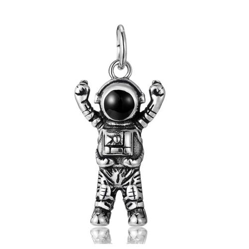Edelstahl Schmuck Anhänger, 304 Edelstahl, Astronaut, Vintage & DIY & Schwärzen, originale Farbe, 20x32mm, verkauft von PC