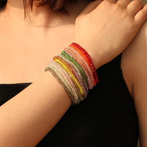 Glass Beads Bracelet, fashion jewelry, more colors for choice, 16PCs/Set, Sold By Set
