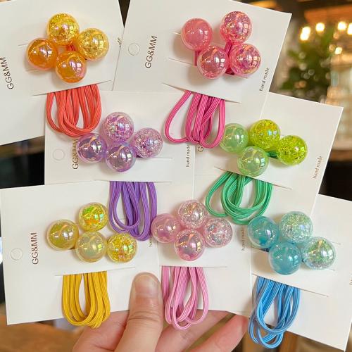 Ponytail Holder, Acrylic, fashion jewelry, more colors for choice, Sold By Pair