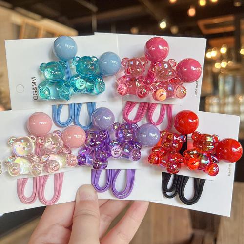 Ponytail Holder, Acrylic, fashion jewelry, more colors for choice, Sold By Pair