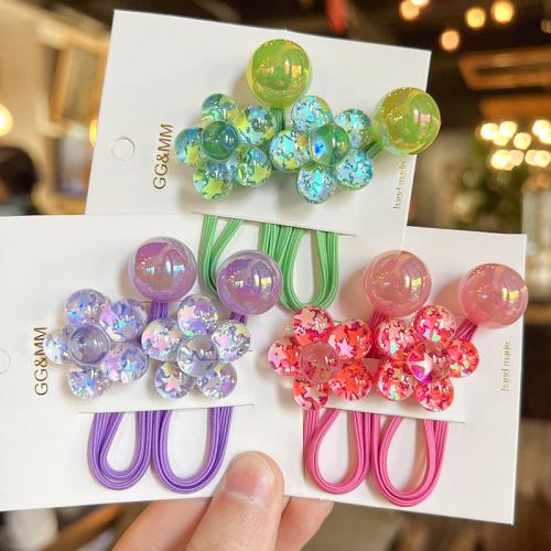 Ponytail Holder, Acrylic, fashion jewelry, more colors for choice, Sold By Pair