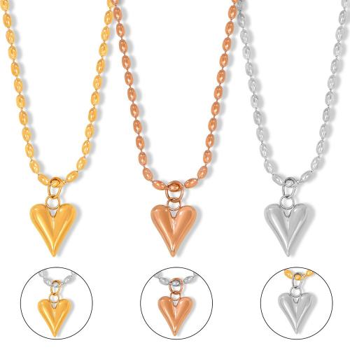 Collier de bijoux en acier inoxydable, Acier inoxydable 304, Placage, bijoux de mode & pour femme, plus de couleurs à choisir, Vendu par PC