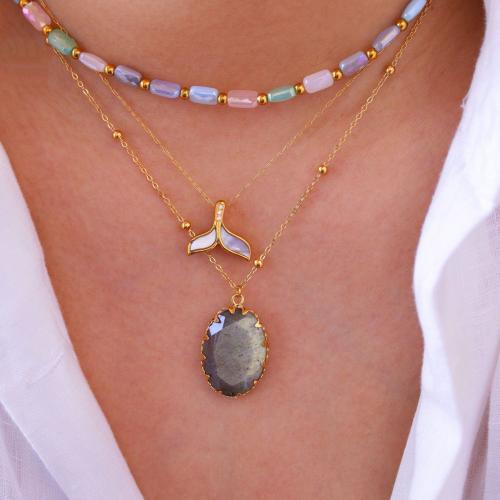 Titanium Steel Jewelry Set, with Labradorite, gold color plated, different styles for choice & for woman & with rhinestone, Sold By PC