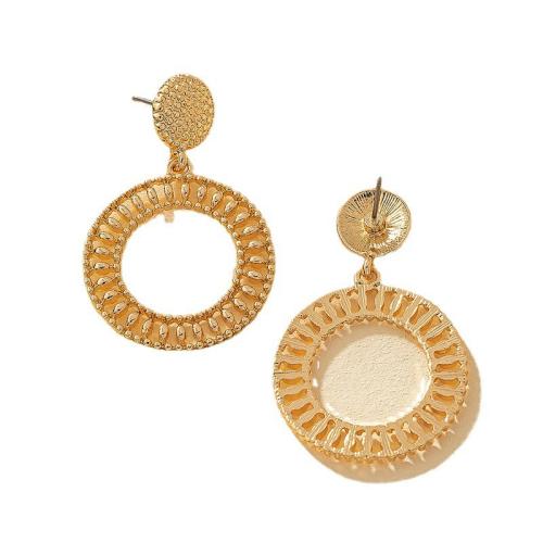 Tibetan Style Drop Earrings, plated, fashion jewelry & for woman, golden, Sold By Pair