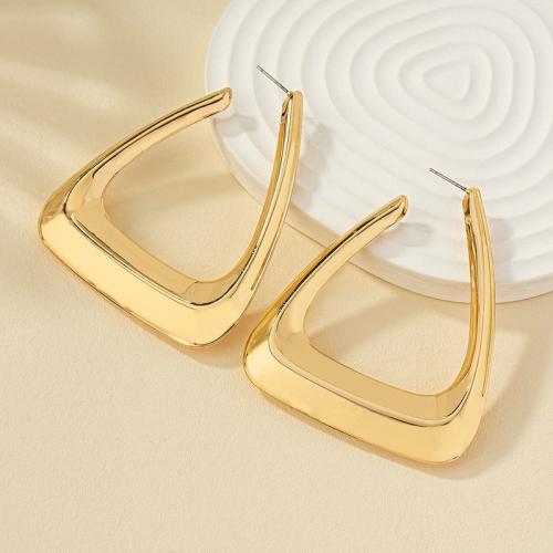 Tibetan Style Stud Earring, plated, fashion jewelry & for woman & hollow, golden, Sold By Pair