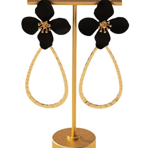 Tibetan Style Drop Earrings, stoving varnish, fashion jewelry & for woman, more colors for choice, 80x30mm, Sold By Pair