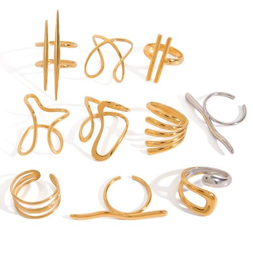Edelstahl Ringe, 304 Edelstahl, plattiert, Modeschmuck & verschiedene Stile für Wahl & für Frau, verkauft von PC