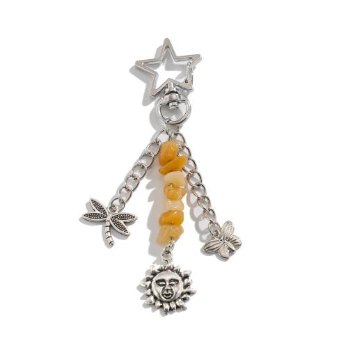 Bag Purse Charms Keyrings Keychains, Tibetan Style, with acrylic rhinestone, plated, durable & different styles for choice, more colors for choice, Sold By PC
