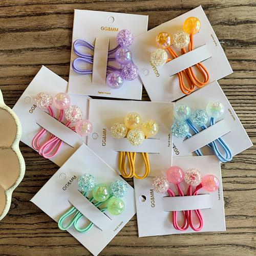 Ponytail Holder, Acrylic, fashion jewelry, more colors for choice, Sold By Pair